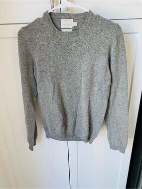 Topshop men’s cashmere grey sweater size small gray long sleeve
